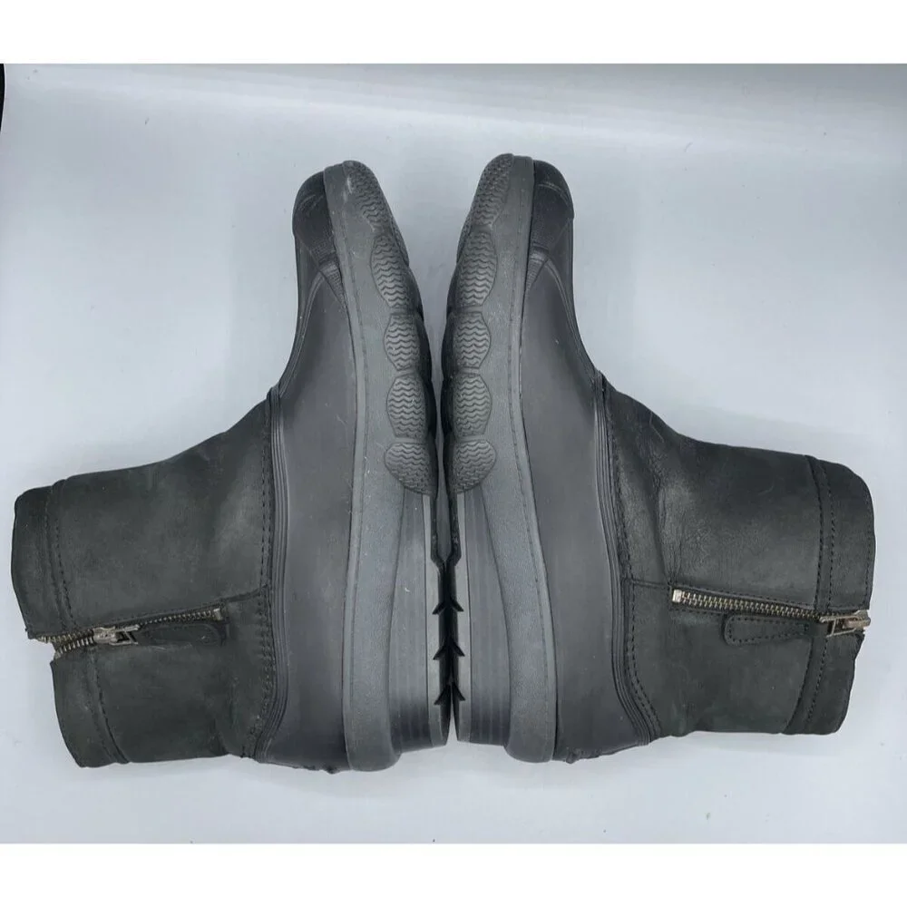 Sperry Top Sider Womens‎ Black Duck Boots Saltwater Leather  Size 9.5